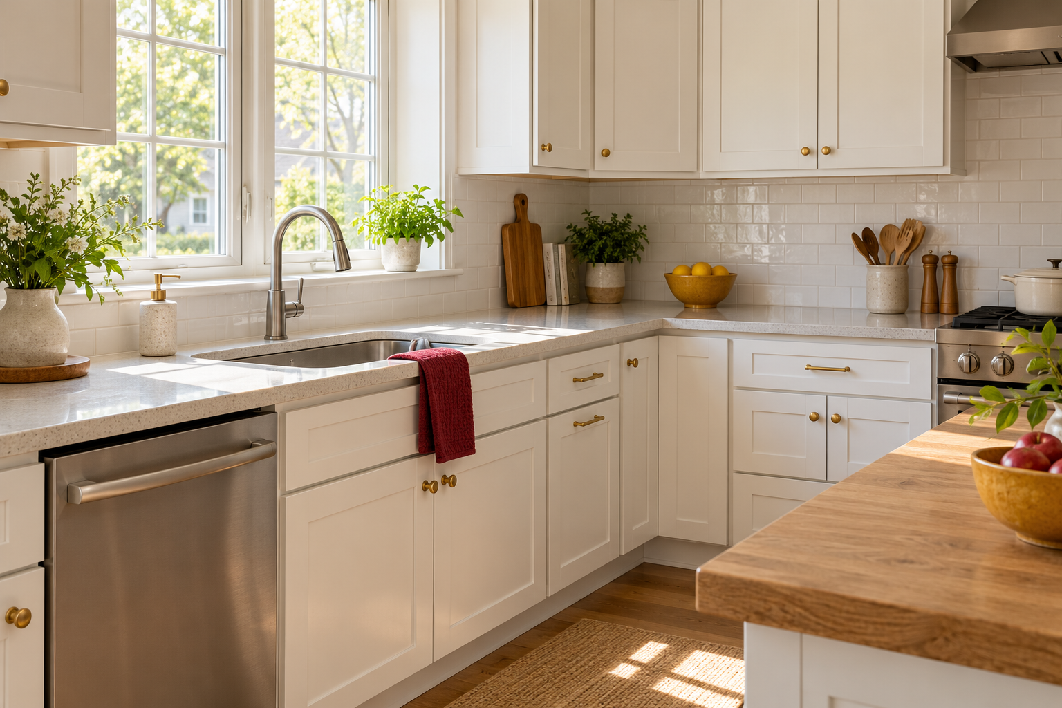 Bright, clean residential kitchen